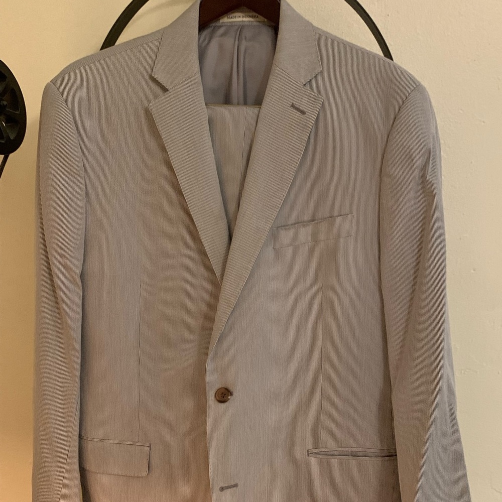 Lauren by Ralph Lauren Trim Fit Thin Striped Suit